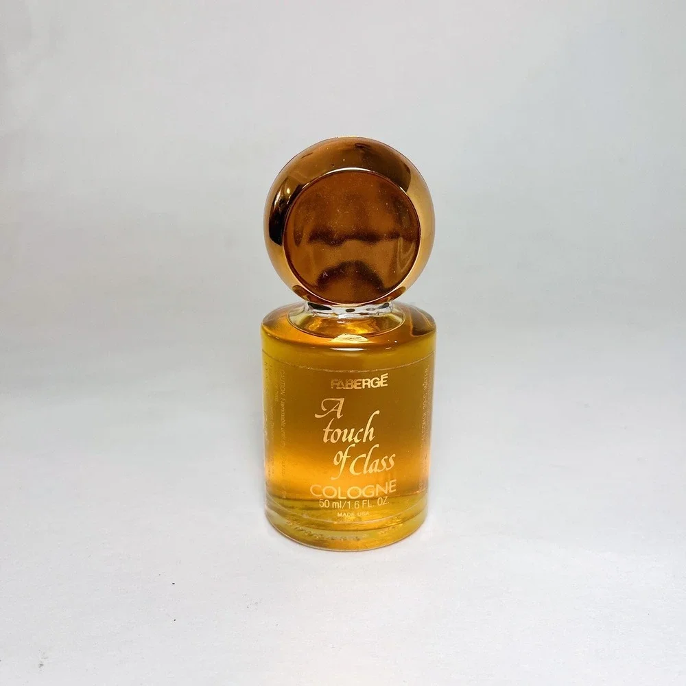 A Touch Of‎ Class Cologne 1.6 FL OZ By Faberge Splash Rose Gold Bottle
